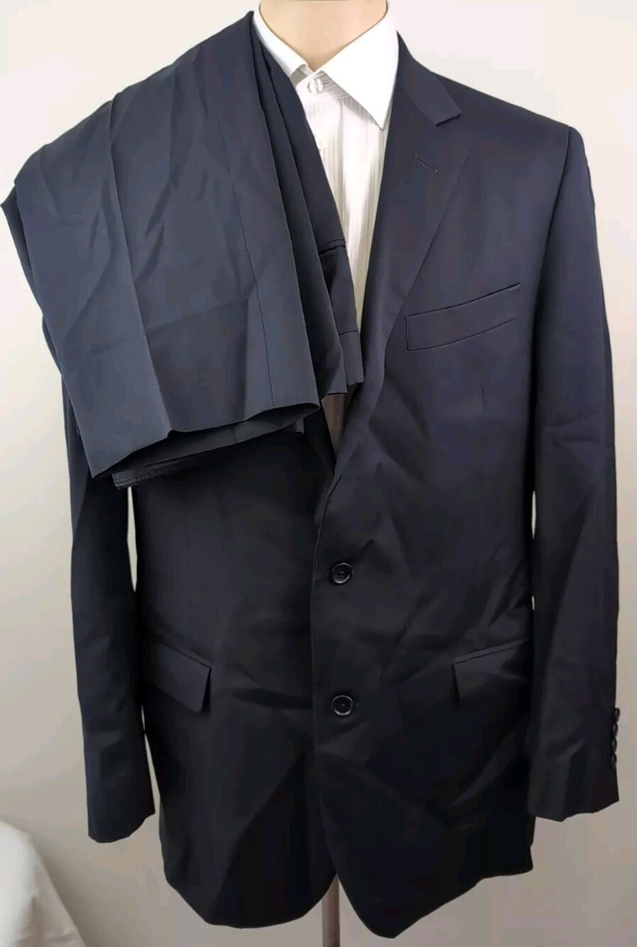 Brooks Brothers Fitzgerald Mens Dark Navy 2 Piece Suit Size 42L - W38 X 29